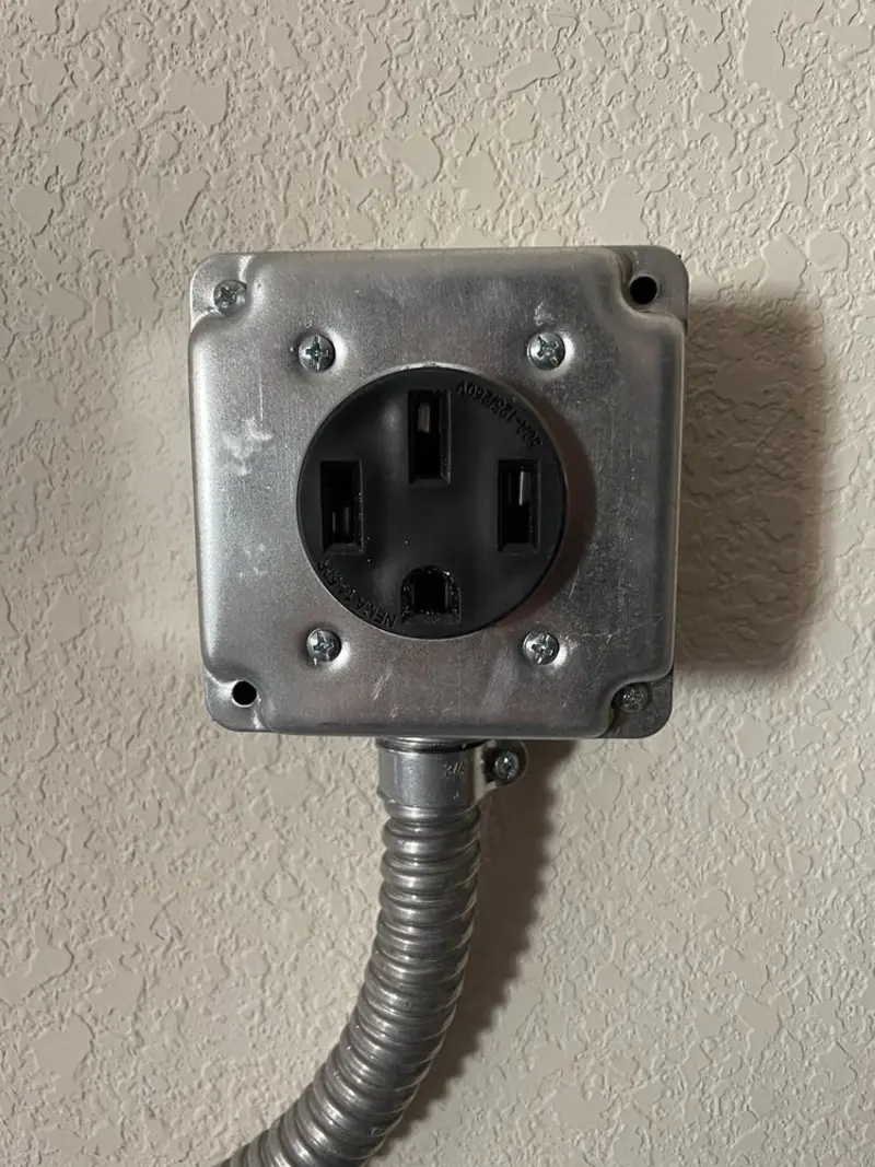 NEMA 14-50 outlet installed for Electrical Panel Upgrade in La Porte